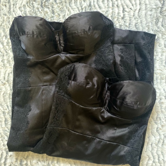 Guess Dresses & Skirts - Guess Lexy Dress Sweetheart Neckline Satin Lace Trim Bodycon Sexy Dress 5